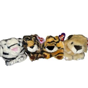 Swibco Puffkins Collection - tiger and lion stuff animal bundle
